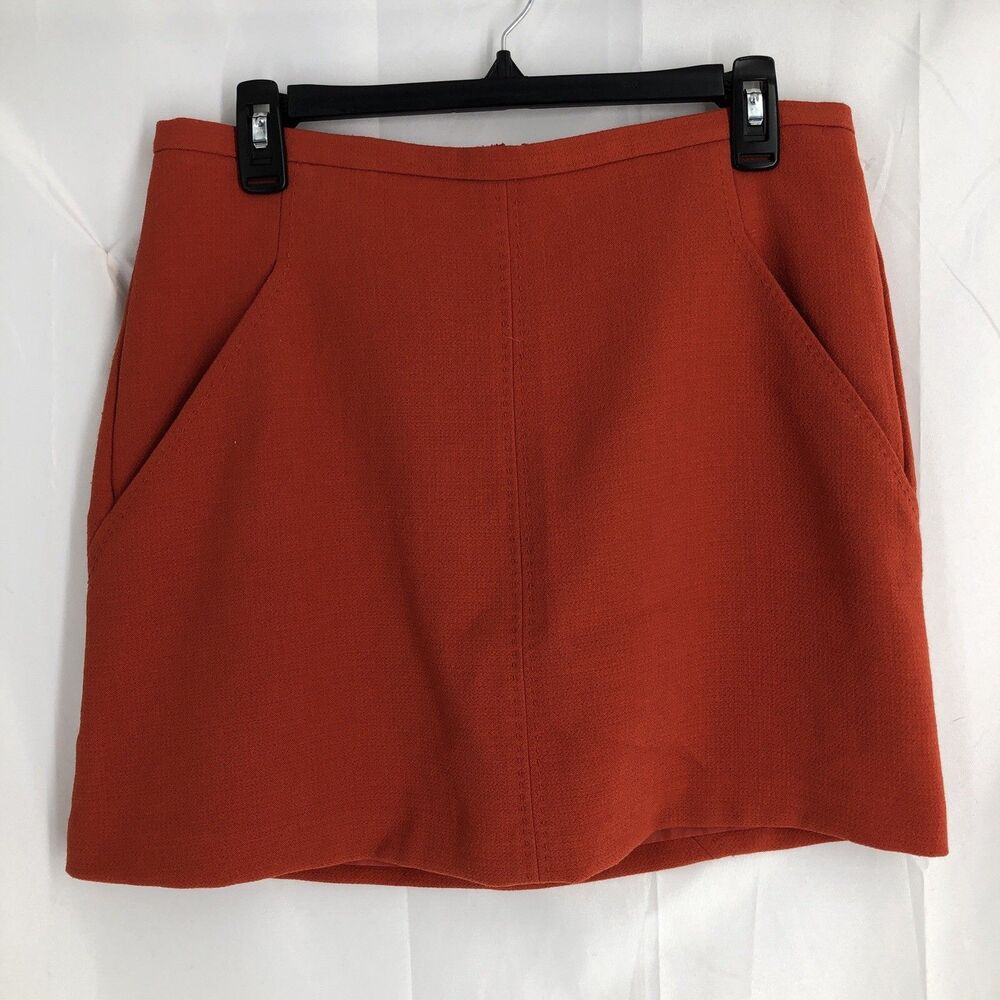 Gap Mini Skirt Woman’s 8 Orange Stretch